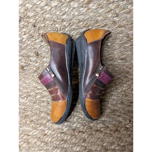 L'ARTISTE Expel Spring Step Leather Zip On Clogs Shoes Women's Size 39 US 8.5 - Picture 2 of 10